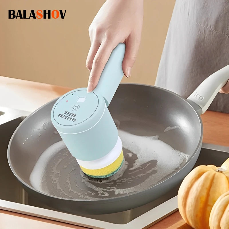 Wireless Handheld Electric dishwasher Kitchen Rechargeable Electric Cleaning Brush Bathroom Tile Professional cleaning Machine Zpaxo
