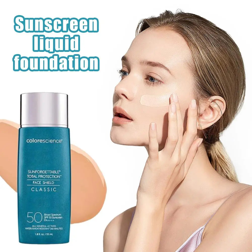 Sunscreen Liquid Foundation 55ml – SPF, UV Protection & Glow Liquid Foundation Zpaxo