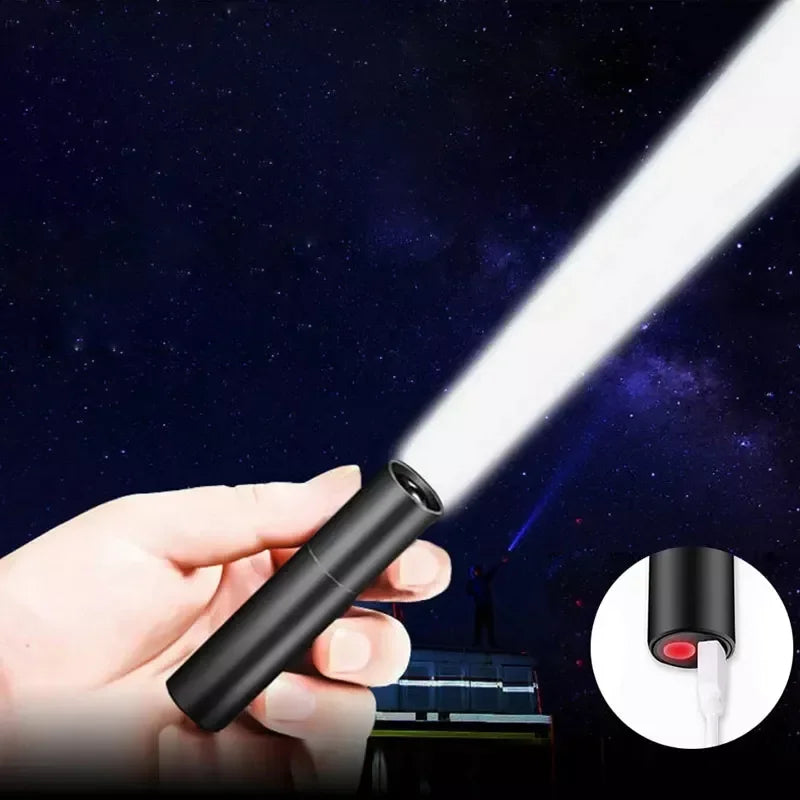 Mini USB Rechargeable LED Flashlight – Zoomable Pocket Torch 600LM