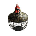 Chicken Basket Decorative Metal Wire Organizer Design Lid Portable