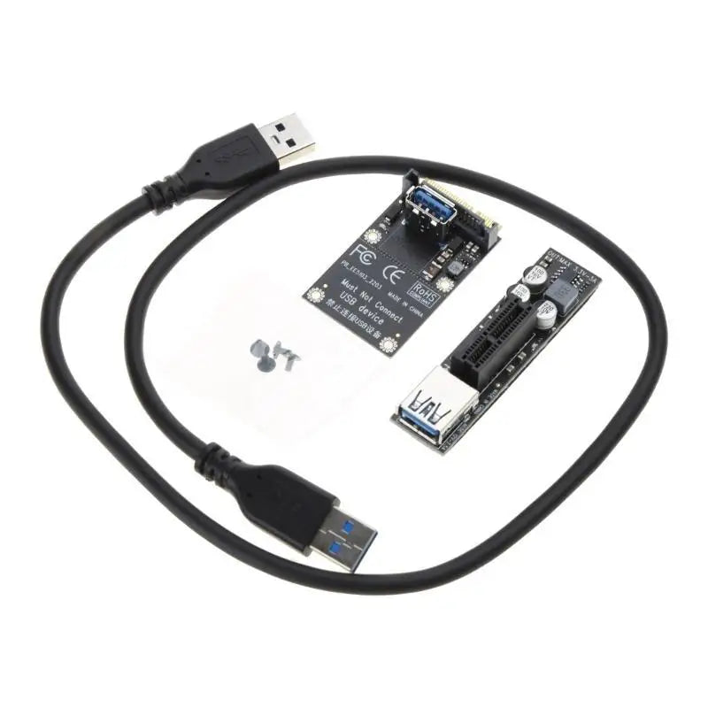 652F Expansion Card Graphics Cards PCIE Connector Extender MINI PCI-E to PCI-E Card Extension Port Adapter Replacement Zpaxo