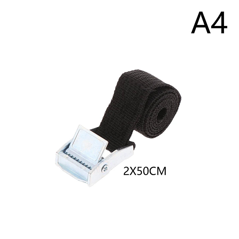2M Buckle Tie-down Belt Cargo Straps Car Motorcycle Bike Metal Tow