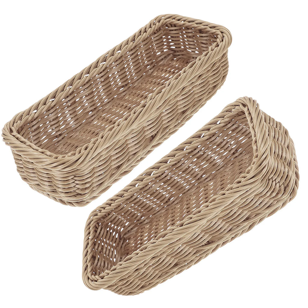 Exquisite Woven Plastic Basket Multipurpose Sundry Storage Cutlery