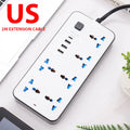 Universal Power Strip TypeC USB Port Outlet Power Strip 2M Extension Cord AC Power Socket Charge Electrical Socket EU US UK Plug Zpaxo White US