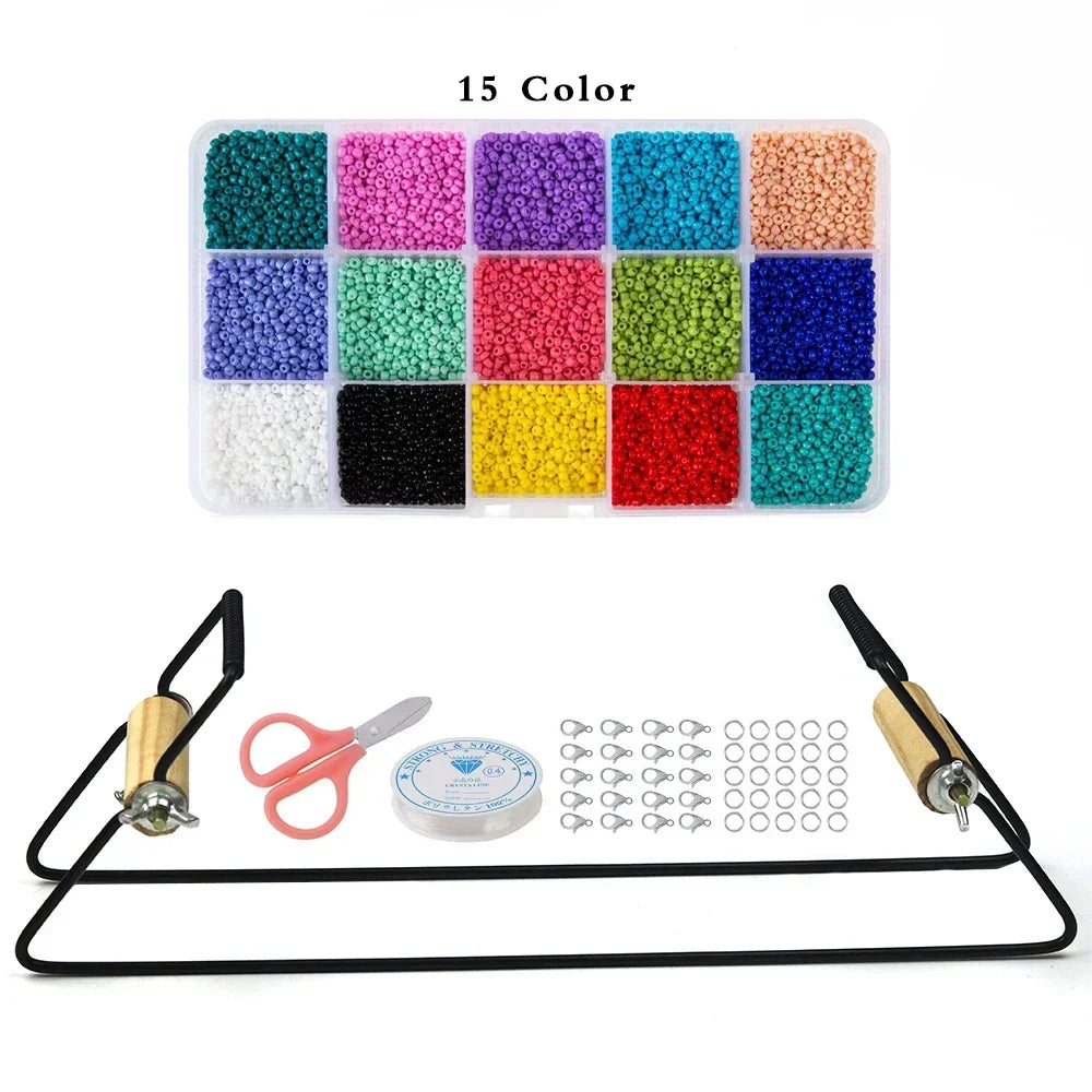 1pc/1set Creative Metal Bead Loom Weaving Beading Loom for Jewelry Bracelet DIY Knitting Machine Handmade Beads Knitting Tool Zpaxo 1 set