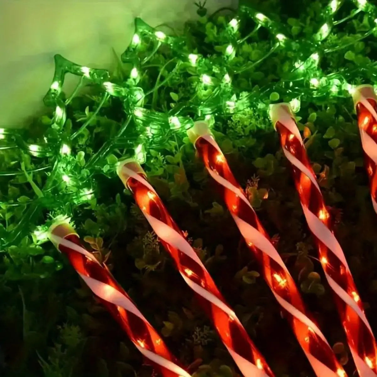Solar Candy Christmas Tree Ground Installation Decorative Lights Zpaxo