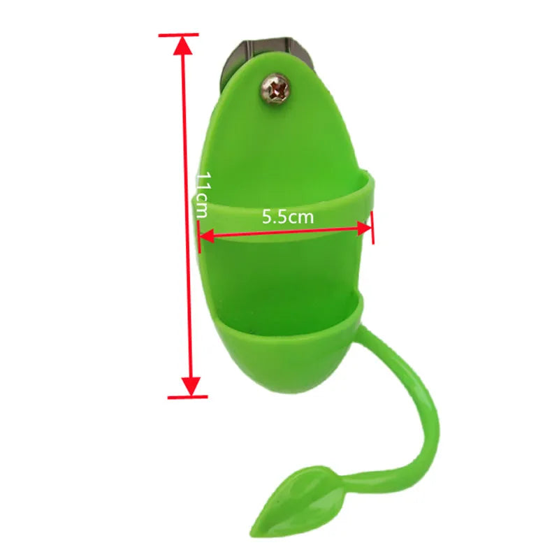 Bird Mirror Toy Plastic Perch Stand Parrot Metal Fruit Vegetable