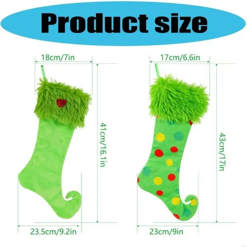 Large Christmas Stocking Fabric Hanging Sock Mantels Holiday Packaging
