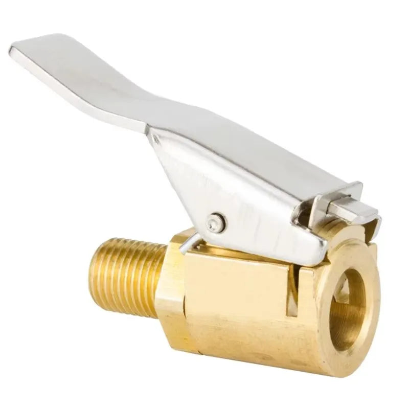 Brass Clip-On Tire Air Chuck Valve Connector – 1/2/4 Pack