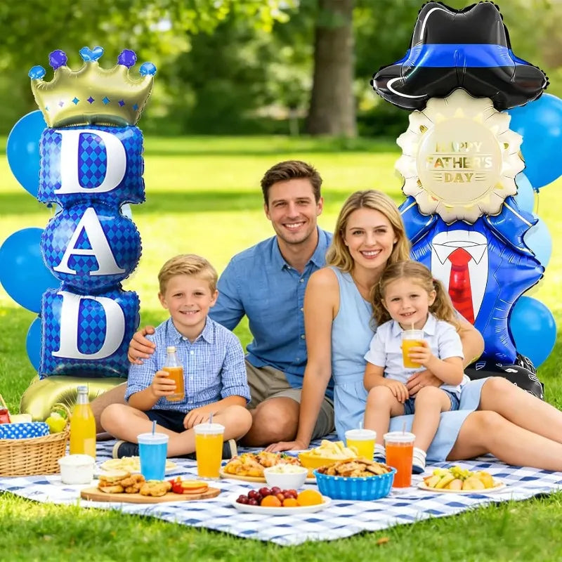 Father's Day Decorations Balloons I Love You Dad Happy Aluminum Film