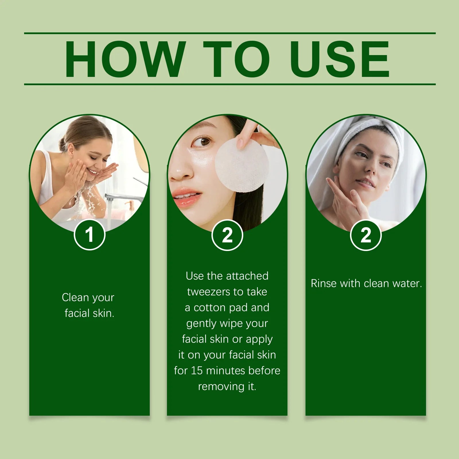 Centella Asiatica Moisturizing Facial Pads 100 Pcs – Brighten Facial Skincare Pads Zpaxo