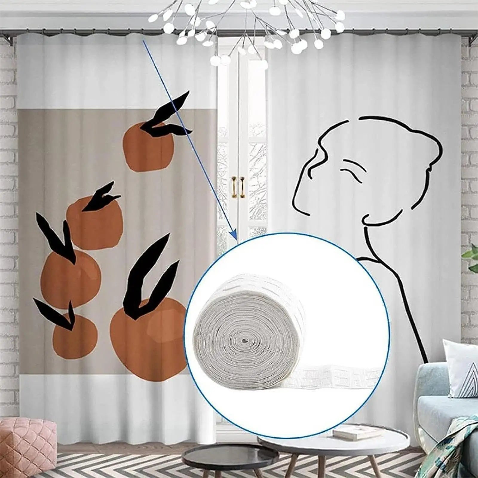 Curtain Stains Tape Professional Curtain Accessories for Bathroom Windows Zpaxo