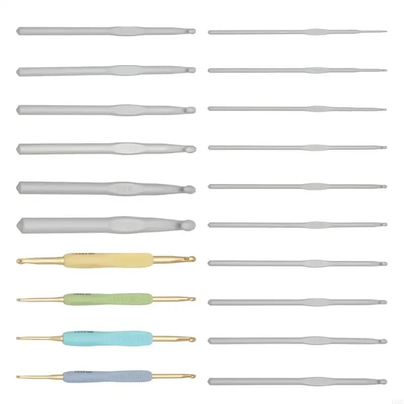 Double Head Knitting Needle Single Crochet Hook Ergonomical Crocheting