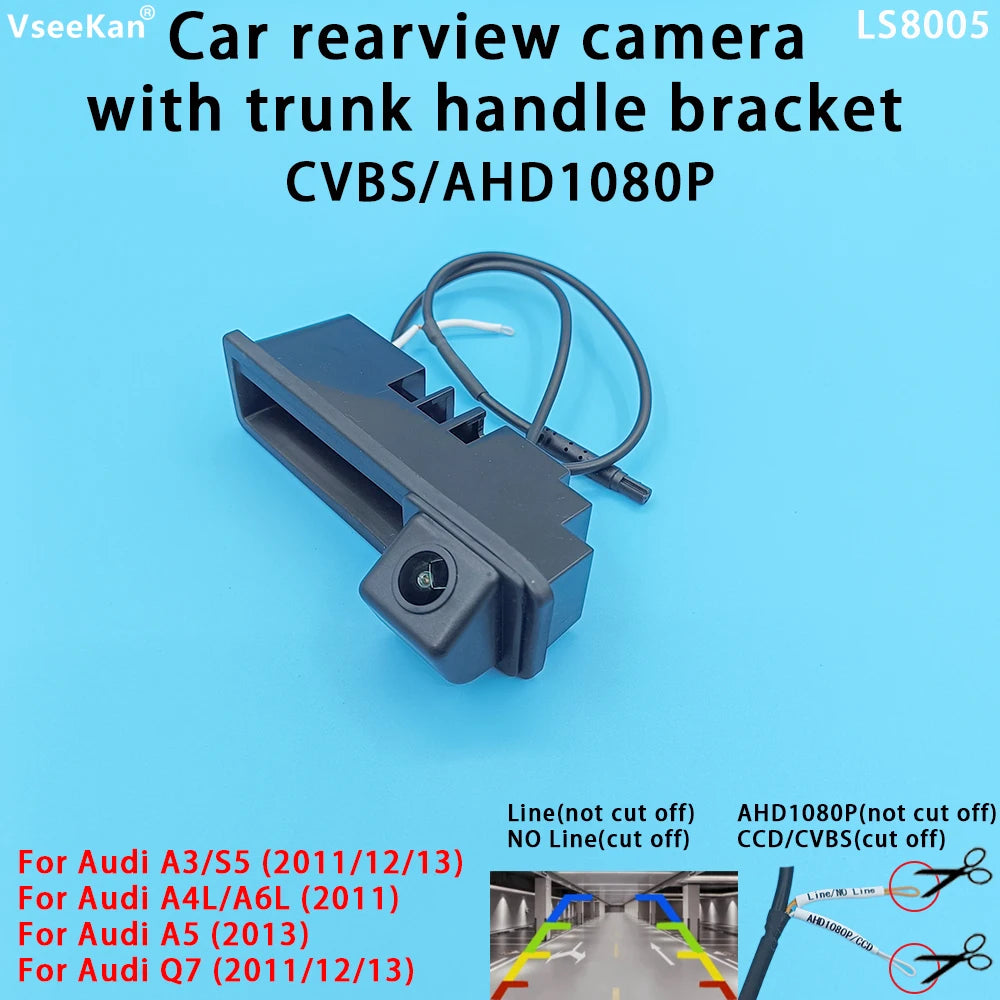 170 Degree AHD1080P CVBS Car Rear View Reverse Camera Audi A3 8P A6