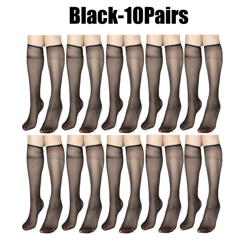 Summer Ultra Thin Korean Invisible Knee-high Socks Nude Seamless