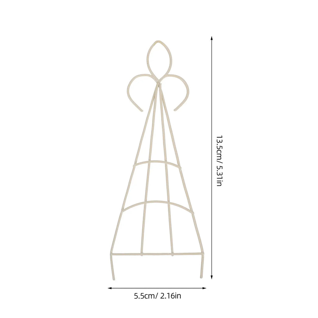 4Pcs Mini Plant Trellis Metal Climbing Support Sturdy Iron DIY Garden Frame for Potted Plants Indoor Vine Display Small Space Zpaxo