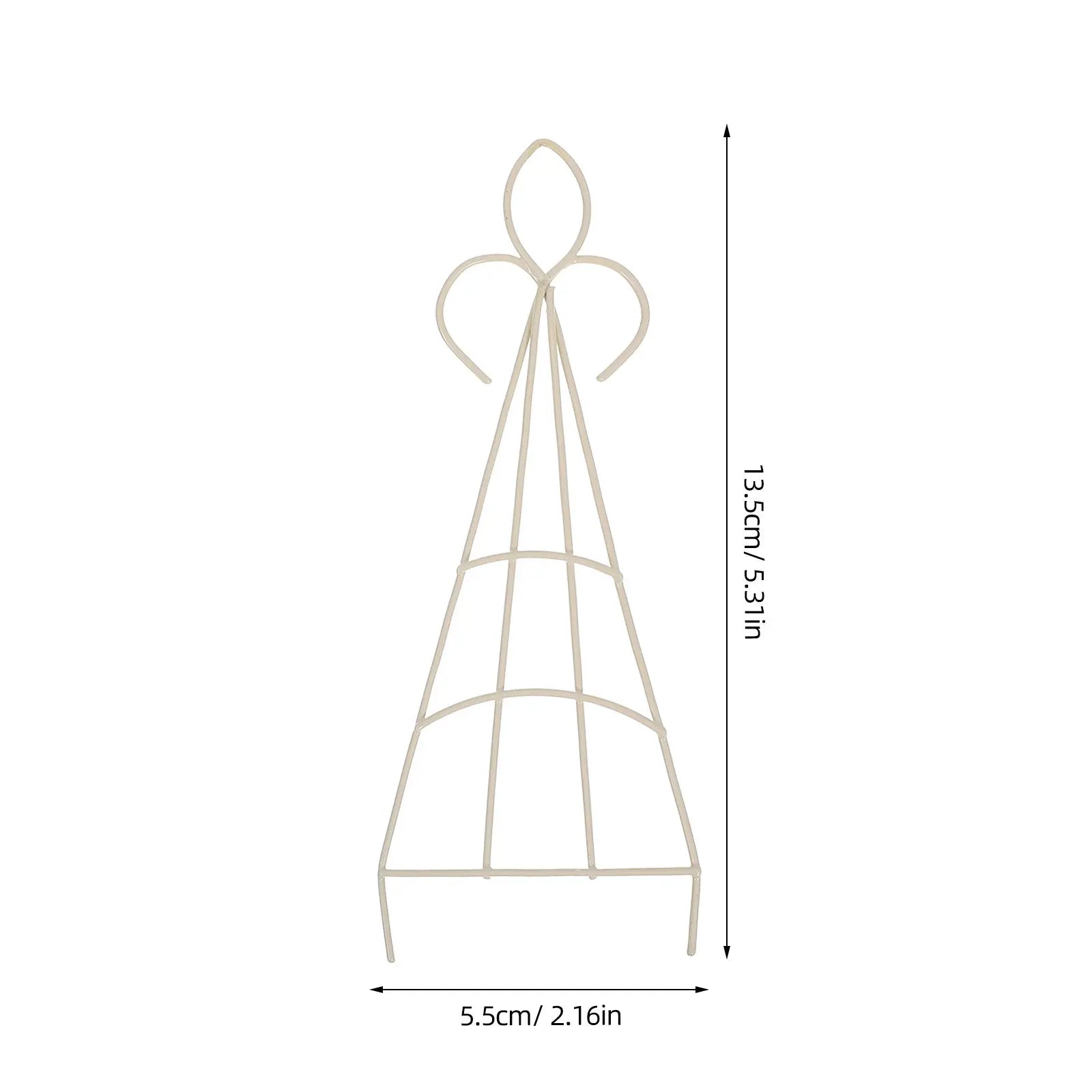 4Pcs Mini Plant Trellis Metal Climbing Support Sturdy Iron DIY Garden Frame for Potted Plants Indoor Vine Display Small Space Zpaxo