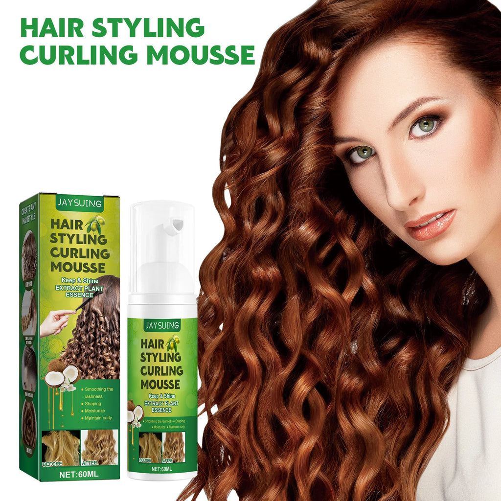 Jaysuing Curly Hair Styling Mousse – Lasting Hold & Shine 60ml Curl Styling Mousse Zpaxo