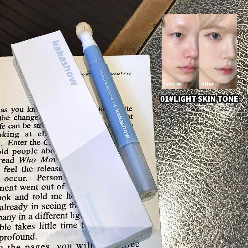 Sponge Head Concealer Pen Lasting Waterproof Moisturizing Liquid Foundation Coverage Pores Dark Circles Oil Control Concealer Zpaxo 01