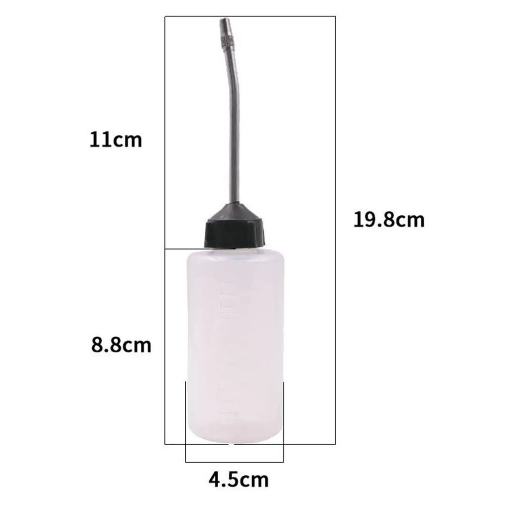 3 Pieces Sewing Machine Oil Can with Long Angle Spout 120ml Refueling Empty High Strength Iron Nozzle Tool Oiler for Factories Zpaxo