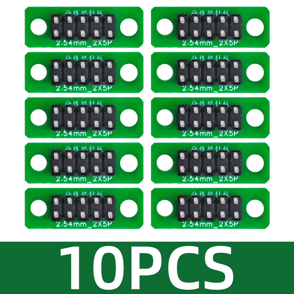 ‌‌Dual-Pitch 2.54mm (0.1") & 2mm (0.079") Dupont Connector Kit – 2×5-Pin Male/Female Headers (10-Pair) with Gold-Plated Contacts Zpaxo 10pcs