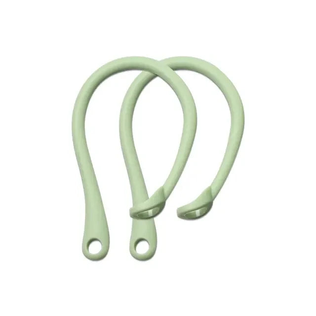 1 Pair Silicone Anti-lost Ear Hook For Apple AirPods 1 2 3 4 Pro Sport Anti-drop Ear Hook Wireless Bluetooth Earphones Accessory Zpaxo Green