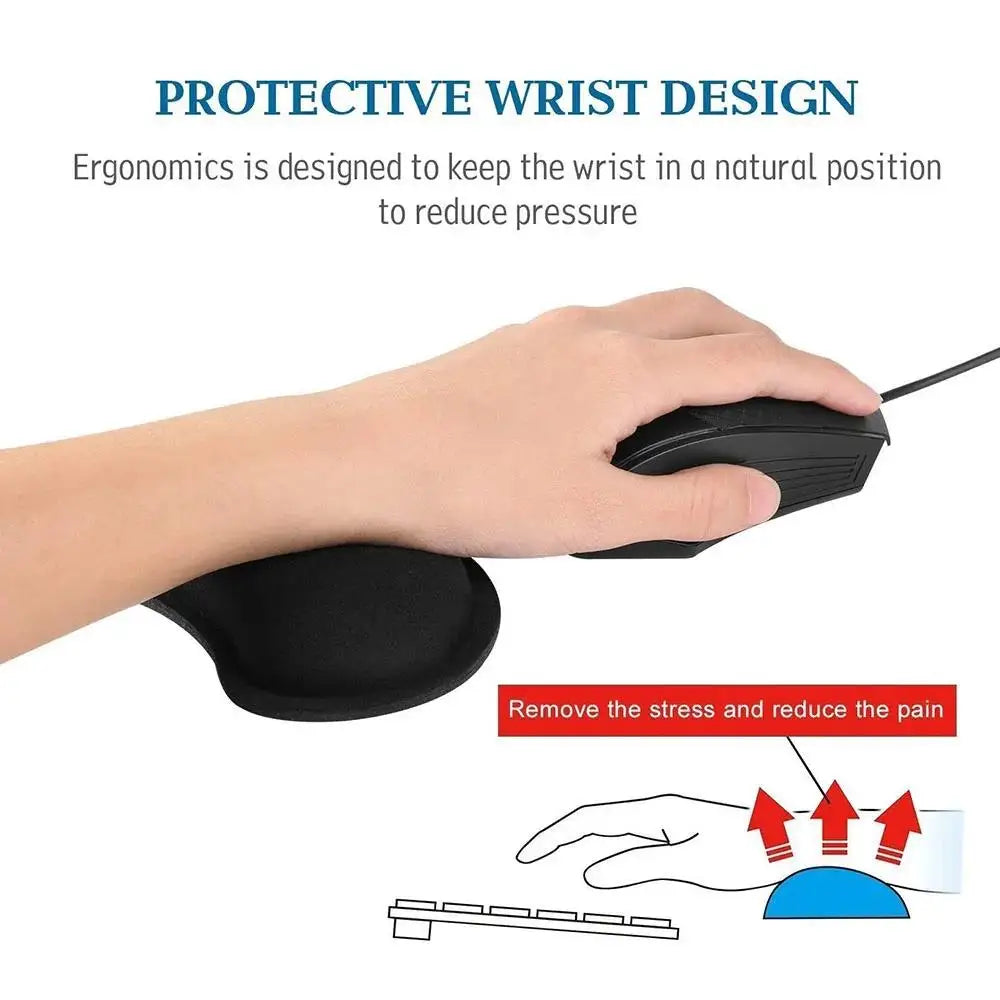 Memory Foam Soft Support Mouse Wrist Rest Pad Stable Non-Slip Desk Mat For Keyboard Mouse Desktop Office Computer Comfort Gear Zpaxo