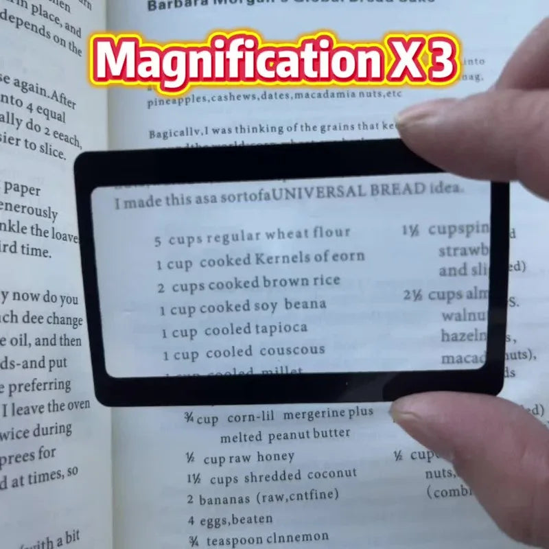 Portable Card-sized Magnifiersslim Pocket Magnifying Glass Reading