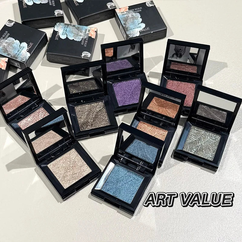 Wine Red Shimmer Highlighter Eyeshadow Palette Lasting Glitter Pearly Eye Shadow Makeup Mashed Potato Fine Shimmer Eye Pigments Zpaxo