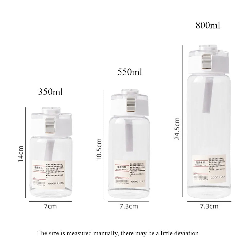 Portable Transparent Kawaii Water Bottle Sports Water Cup Plastic Handy Cup Outdoor Travel Office Essential Water Bottle ]Cup Zpaxo