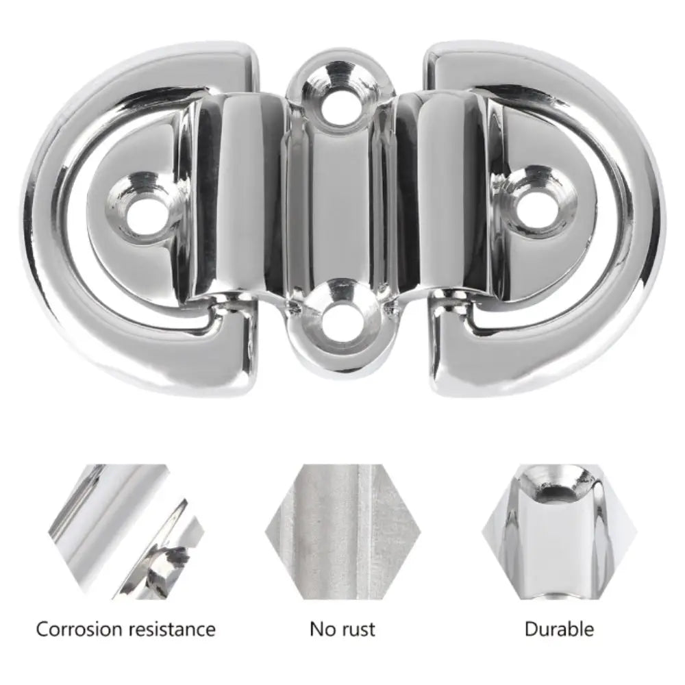 316 Stainless Steel D-shaped Buckle Folding Design Double D Ring Yacht Hardware Accessories Heavy Duty Polish Finish Zpaxo