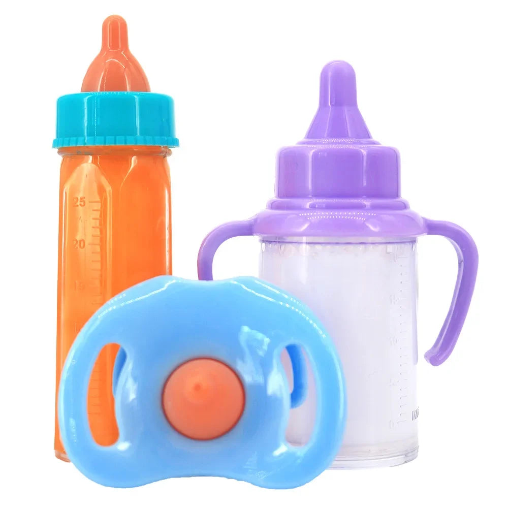 Milk Juice Bottles Toy Pacifier Baby Dolls Large Doll Feeding Bottle