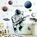 Astronaut Wall Stickers For Kids Room Nursery Kindergarten Decor Art Remvable PVC Tile Decals Zpaxo Default Title