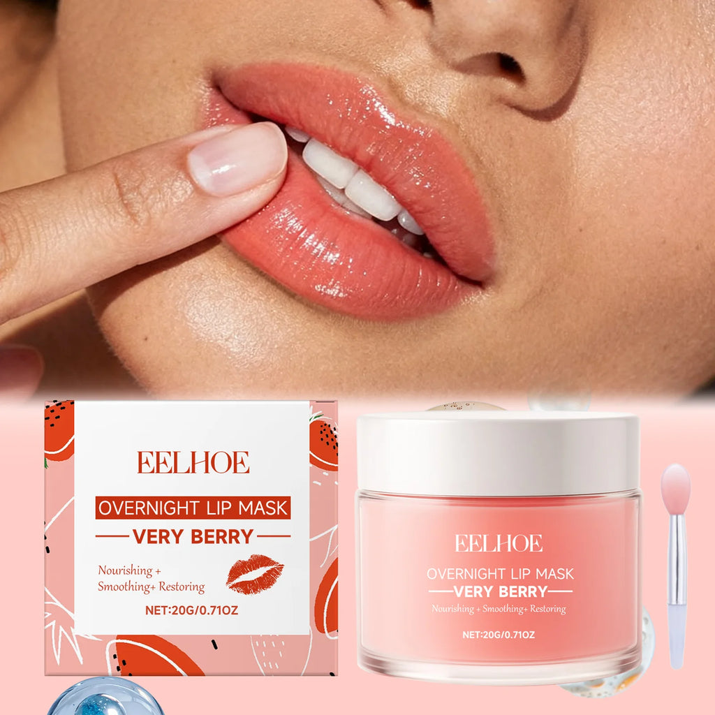 Lip Mask Berry Overnight Lip Sleeping Mask Stuffer Luxurious Lip Care for Dryness & Flaky Skin Moisturizing Without Greasiness Zpaxo