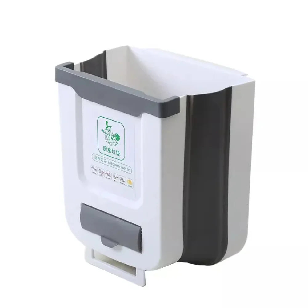 Kitchen Folding Trash Can Wall Mounted Trash Can Kitchen Cabinet Door Mounted Trash Can Folding Trash Can for Vehicles Zpaxo