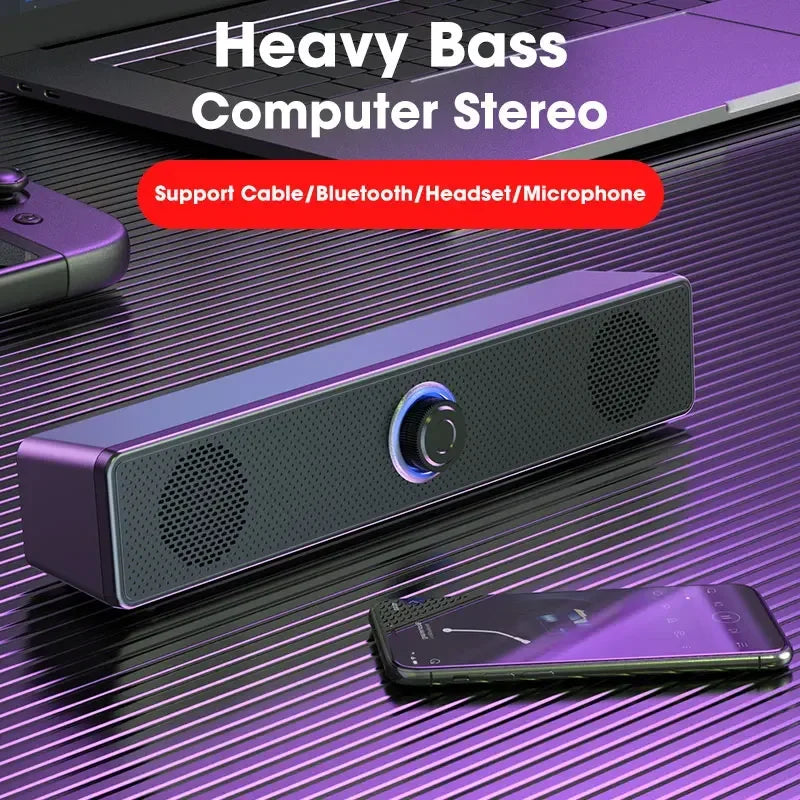 Bluetooth 4D Surround Speaker Home Theater Sound System Computer Soundbar For TV Subwoofer Wired Stereo Strong Bass Zpaxo