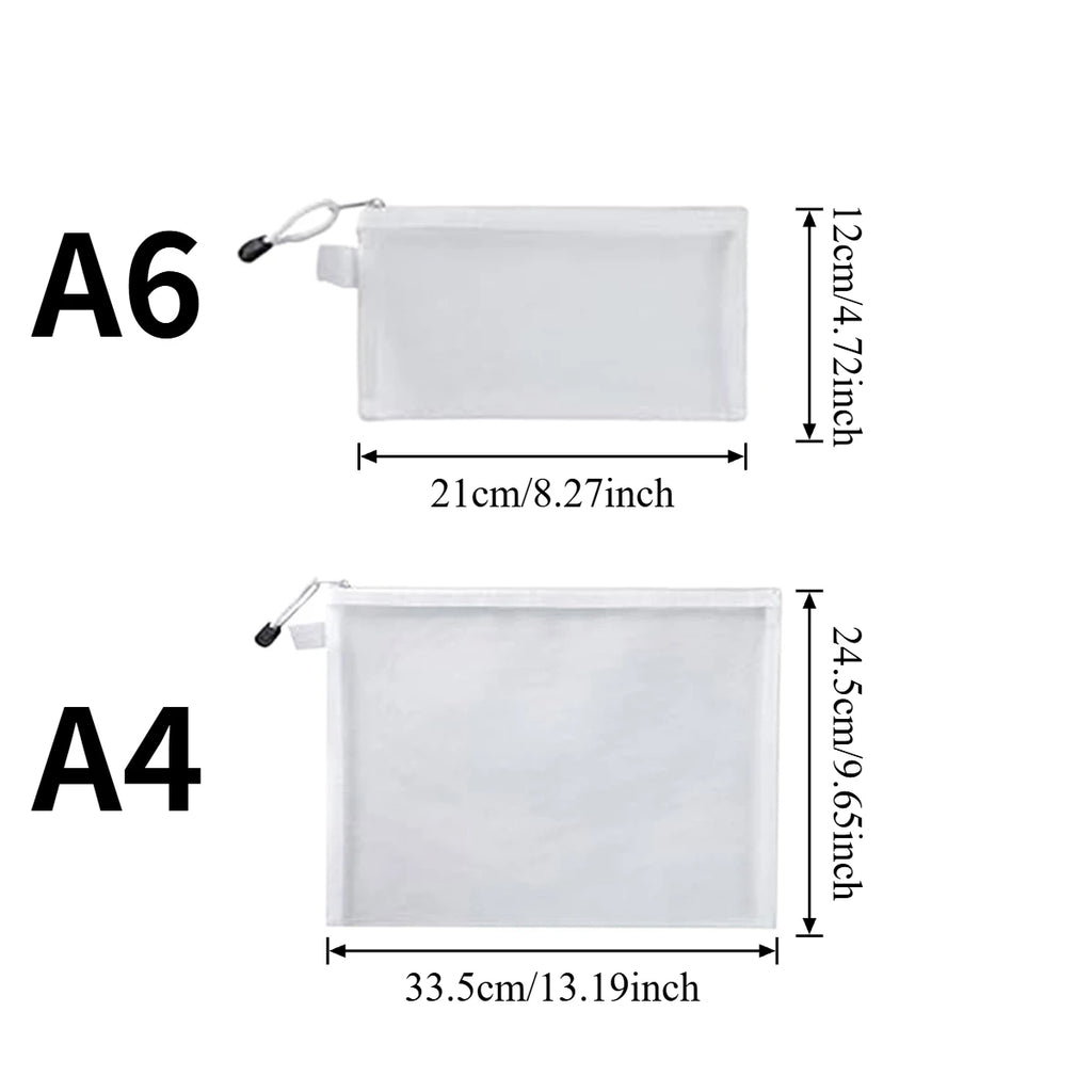 Clear Mesh Zipper Pouches – Nylon Travel & Makeup Organizer