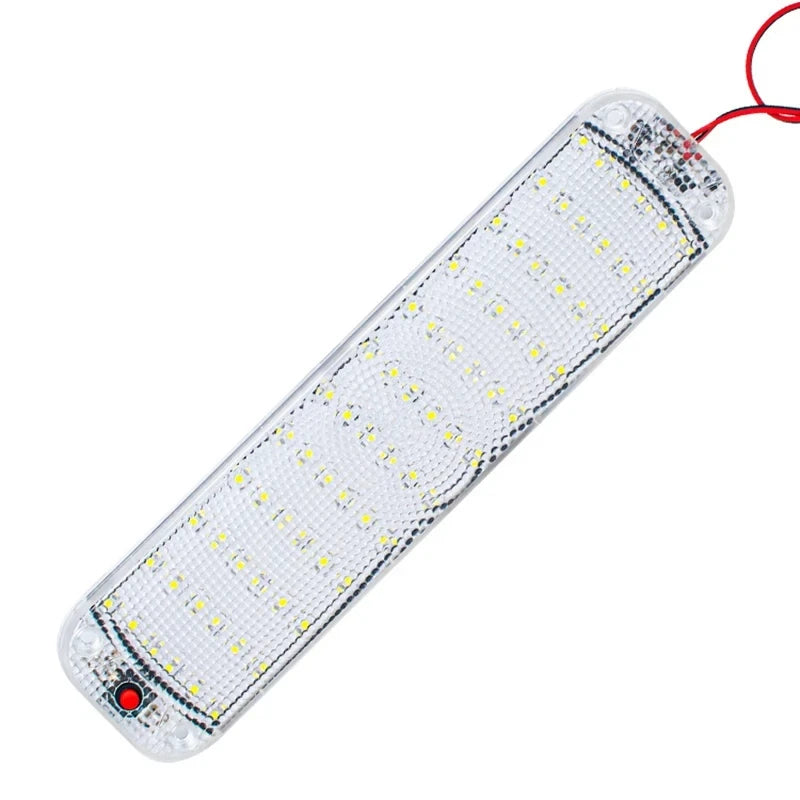 72LED Interior Light Bar Strip Switch LED Car Lamp Lighting Camper