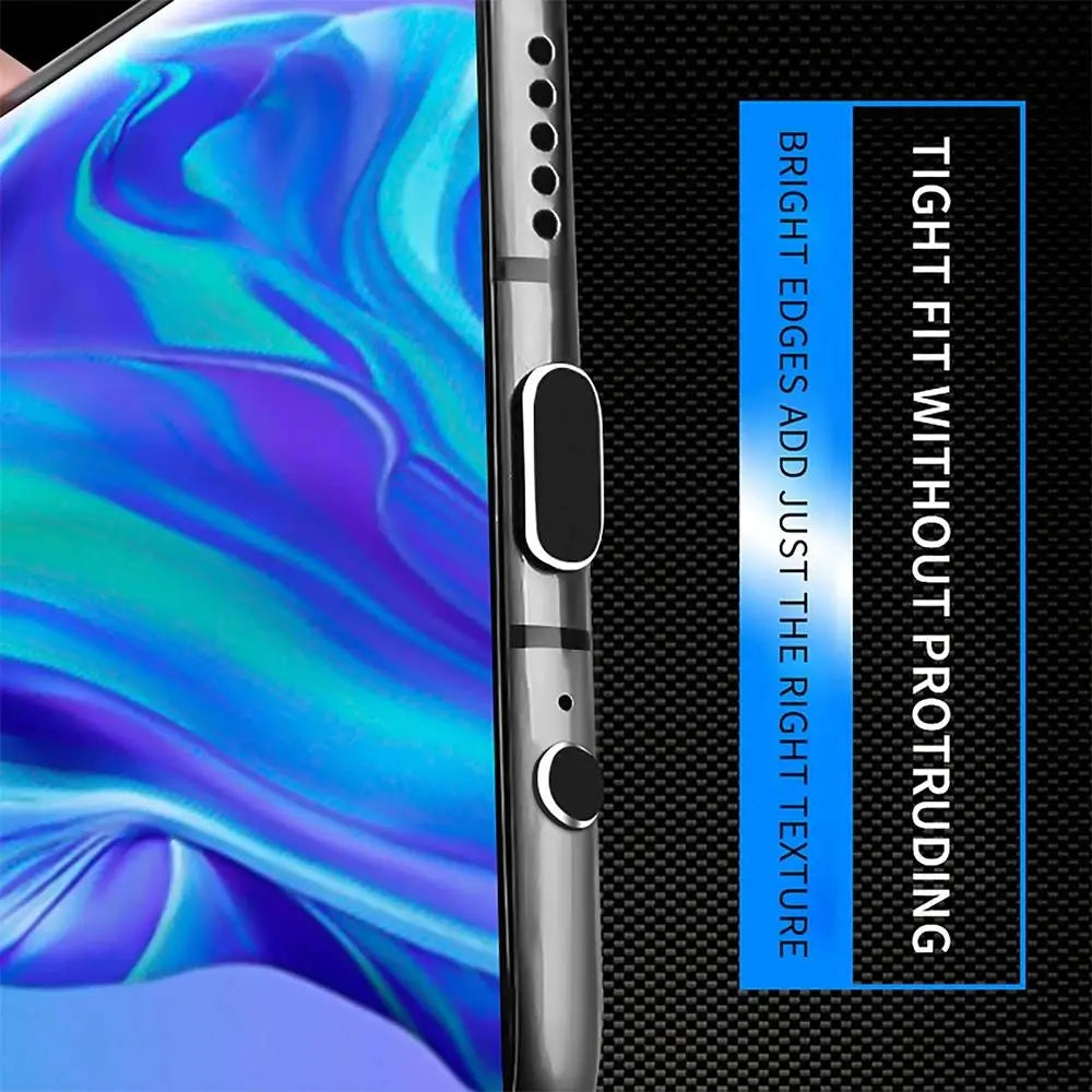 4pcs USB C Dust Plugs Type-C Anti Dust Covers Charging Port Protective Covers With Cleaning Brush For IPhone Huawei OPPO Realme Zpaxo