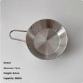 Korean Stainless Steel Mesh Spice Dip Bowl with Handle – 12cm Dipping Bowl Zpaxo 12cm Silver 1PC
