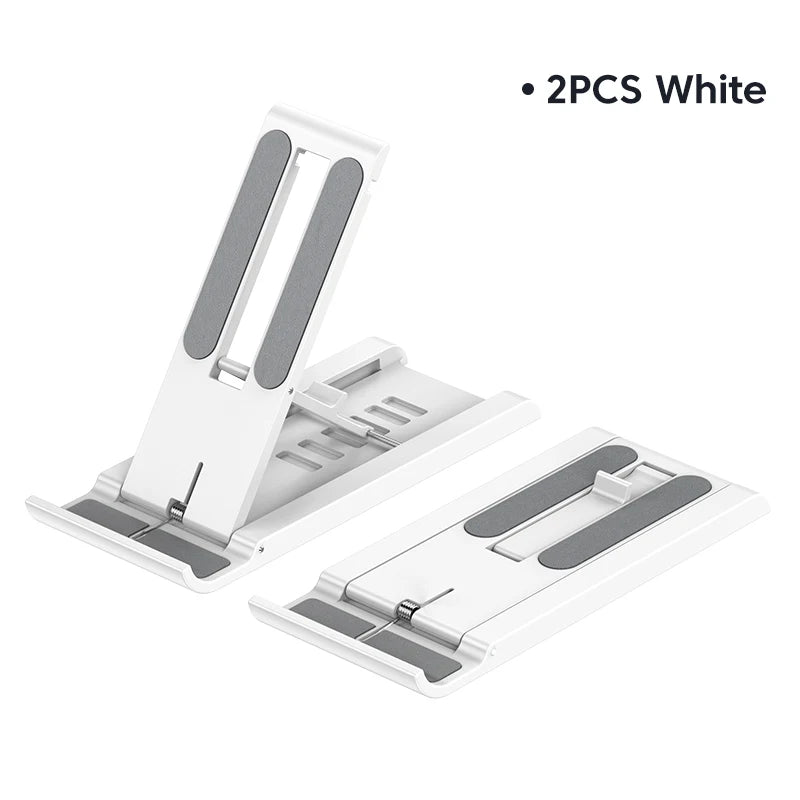 Portable Desktop Holder Foldable Mini Moblie Phone Stand Iphone 16 Zpaxo 2PCS White