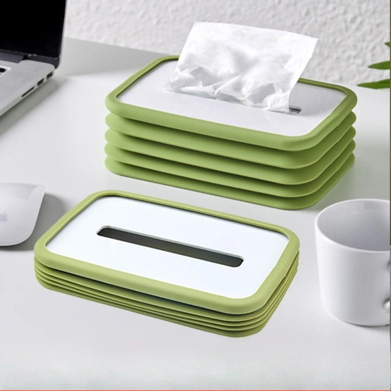 Luminous Desktop Coreless Tissue Box – Silent Auto-Compression Tissue Box Holder Zpaxo