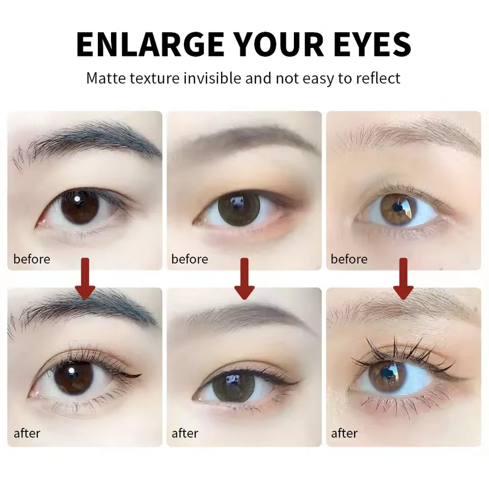 Invisible Fiber Double Fold Eyelid Tape Sticker Lace Nature Clear Beige Stripe Self-adhesive Natural Eye Makeup Make Up Zpaxo