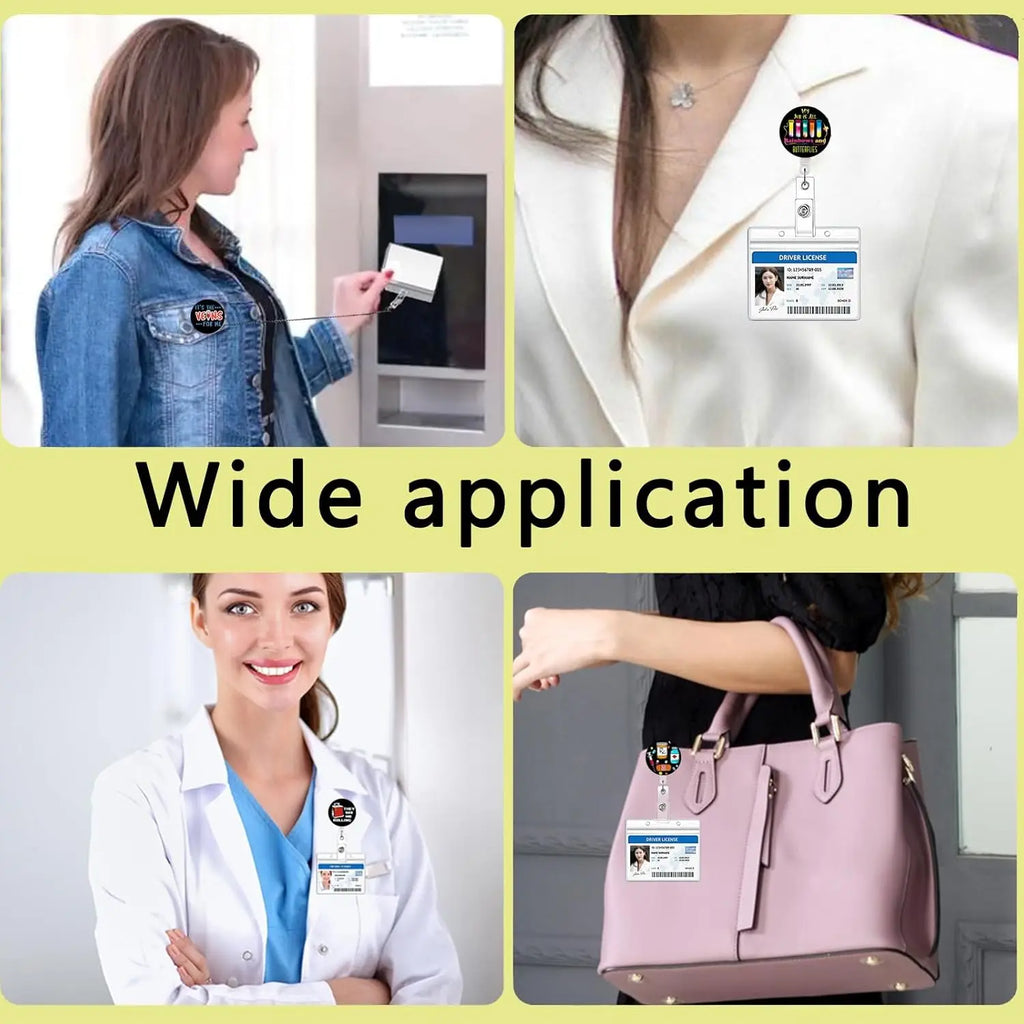 Cute Nurse Badge Reel with Alligator Clip | 1/3/5 Pack ID Holder