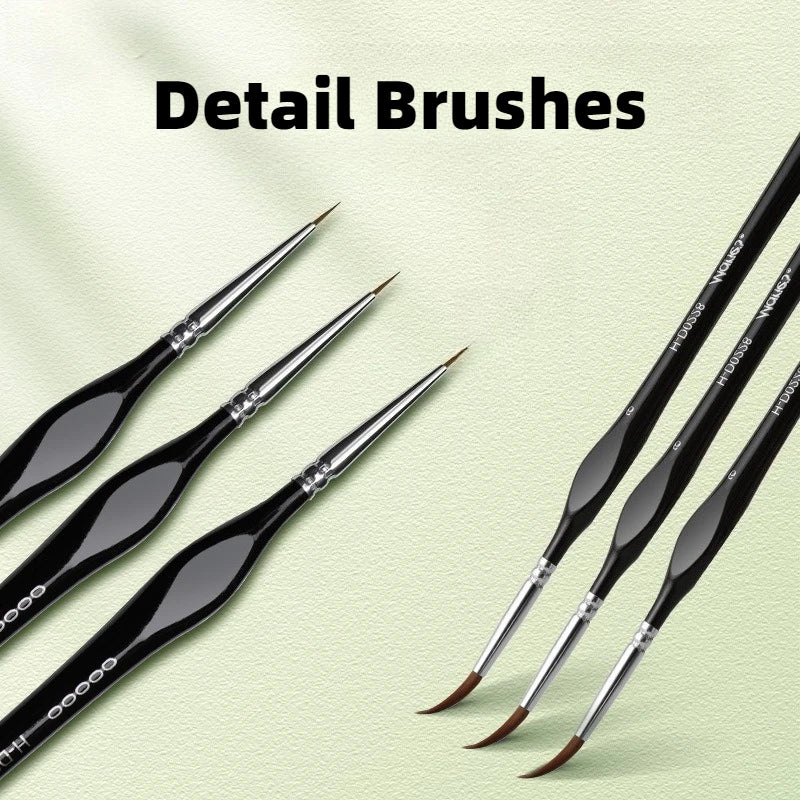 Fine Tip Paint Brush Set -Nylon Hair Extra Fine Detail Brushes for Acrylic, Models & Miniature Painting Zpaxo