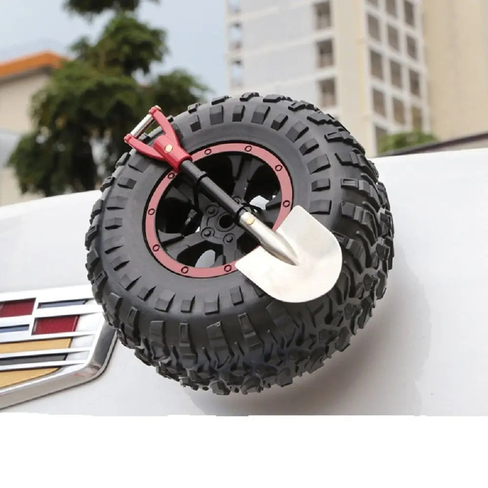 Tire Shape Auto Exterior 3D Sticker Mini Shovel Waterproof Car Tail Zpaxo