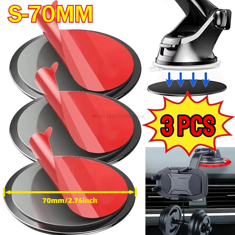 70/80mm Double-Sided Adhesive Pads Dashboard Mounting Disk Set for Car Dash Cam GPS Holders Suction Cup Phone Holder Stands Zpaxo S-70MM-3PCS