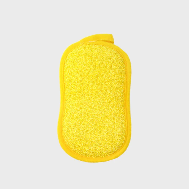 Reusable Sponge Wipes Multi-functional Scratch-free Cleaning Pads Zpaxo yellow-1pc