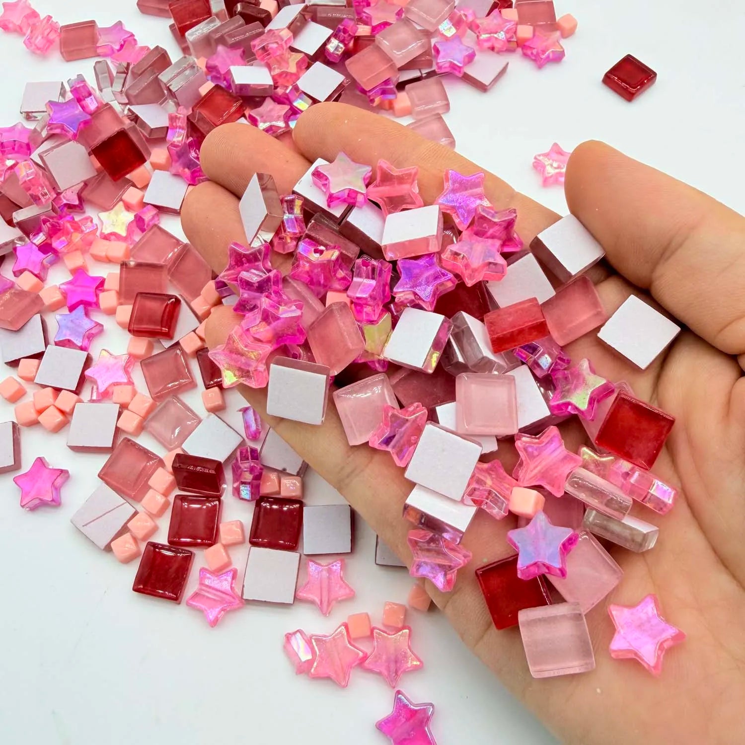 100g Crystal Glass Mosaic Tiles – Square Star Bulk DIY Craft Glass Mosaic Tiles Zpaxo C 100g