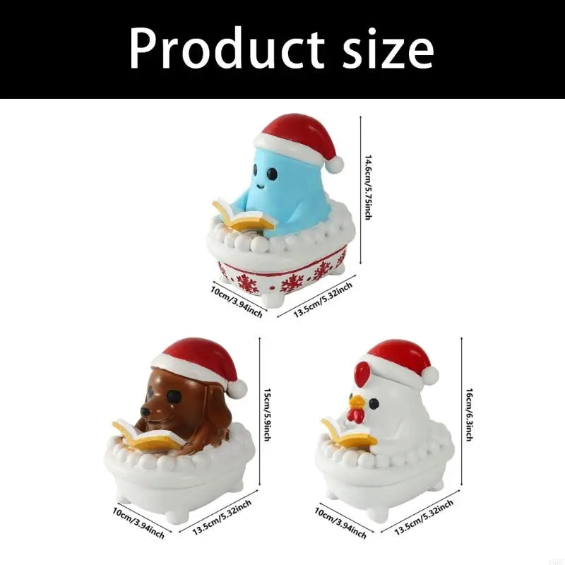 Holiday Snowman Figurine Nontoxic Resin Christmas Decoration Tabletop
